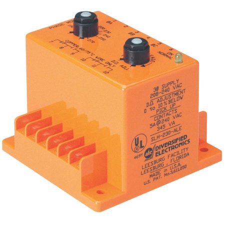 DIVERSIFIED SLH Series Phase Loss, Under Voltage and Phase Sequence Monitor Relay SLH-440-ALE